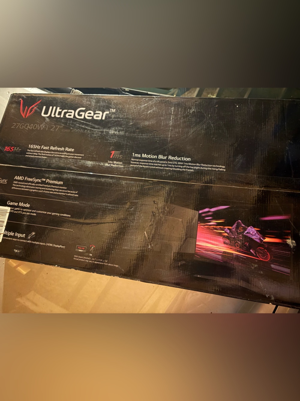 LG UltraGear 27GQ40W 27" 165Hz 1ms Gaming Monitor